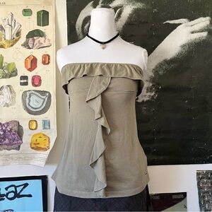 🪷 Y2K Hollister Ruffle Tube Top 🪷